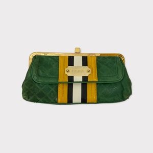 L.A.M.B. Green and Yellow Clutch